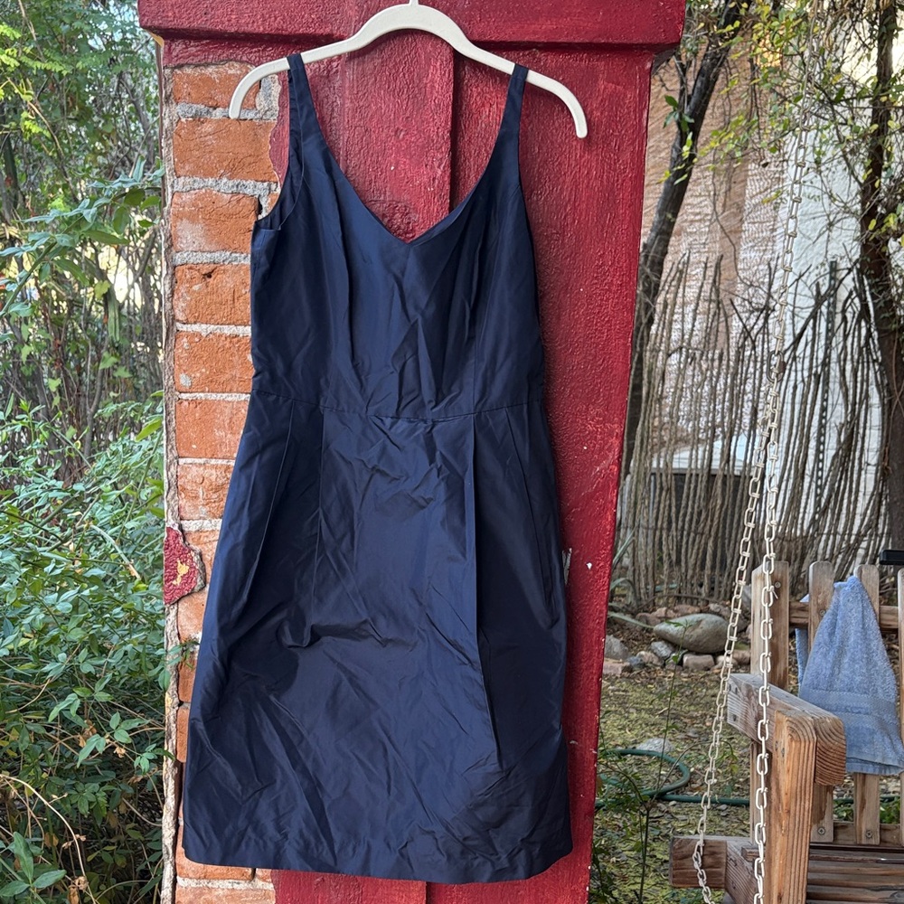 Ann Taylor Navy Sleeveless Midi Dress